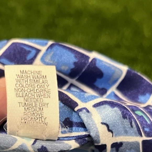 Victoria's Secret Pink Heart Label Blue 90's Mosaic Pajama Short Set SZ Large - Picture 7 of 11